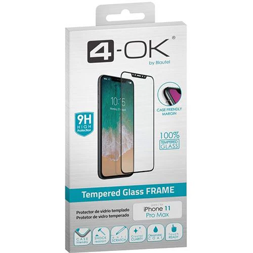 Película Ecrã Vidro Temperado 4-OK Glass Frame para iPhone 11 Pro Max