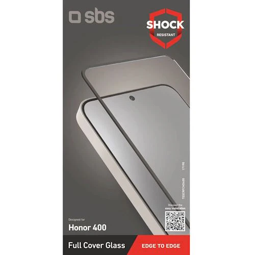 Película Ecrã Vidro Temperado SBS Full Cover Glass para Honor 400 Lite - Moldura Preta - Image 2