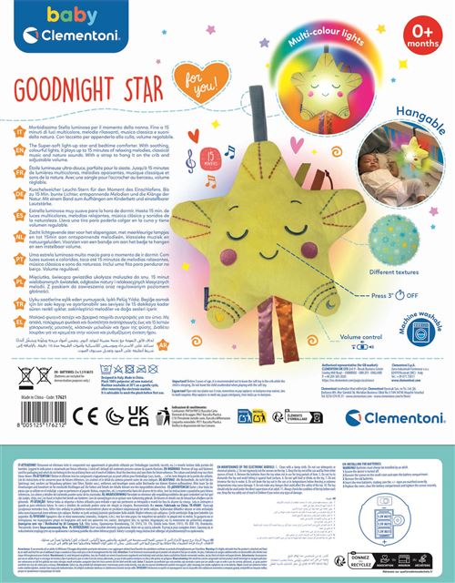Peluche Estrela Luminosa de Boa Noite com Melodias e Sons - Baby Clementoni - Image 4