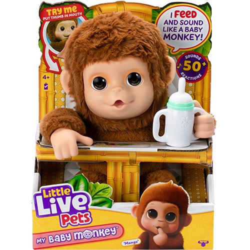 Peluche Interativo - My Baby Monkey - Little Live Pet | Moose Toys
