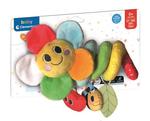 Peluche Lagarta Flor Feliz em Espiral - Baby Clementoni