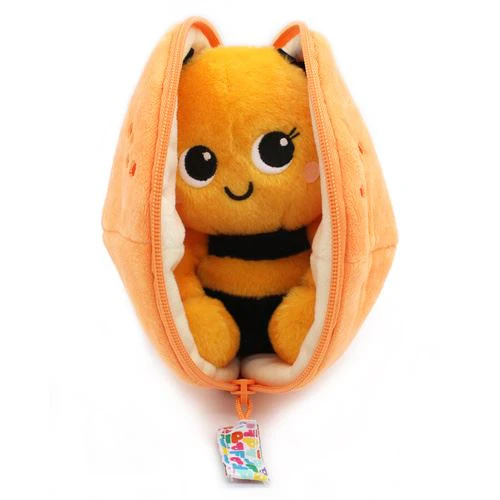 Peluche Les Flipetz Abelha com Bolsa em Formato de Tanjerina - 2 em 1 - Nature & Découvertes