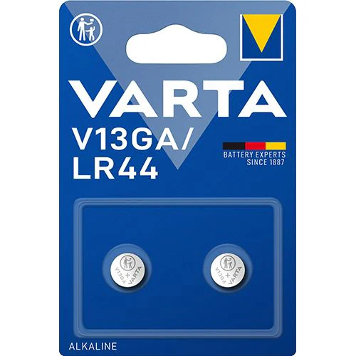Pilha Alcalina Varta LR44 / V13GA - 2 Unidades