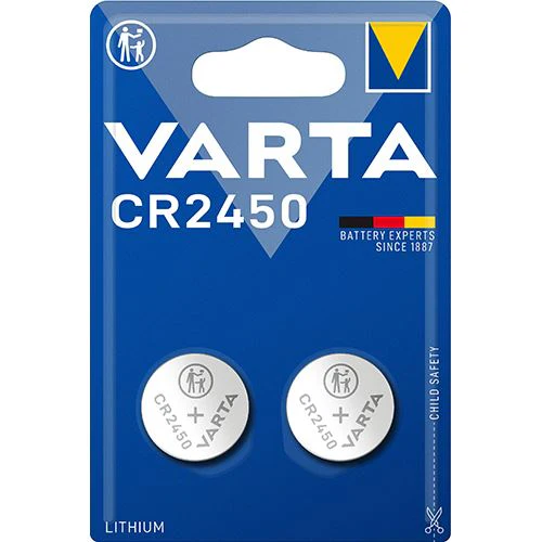 Pilha de Lítio Botão Varta CR2450 - 2 Unidades