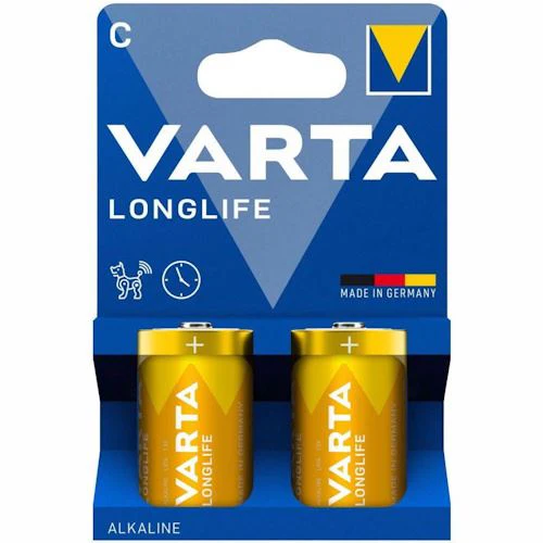 Pilhas Alcalinas Varta Longlife C LR14 - 2 Unidades