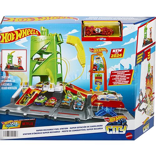 Pista Hot Wheels City - Estação de Carregamento de Carros Elétricos - Mattel
