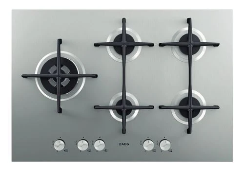 Placa a Gás AEG HG755521UM | Gás Butano/Propano | 74.5 cm | 5 Zonas | Aço inoxidável