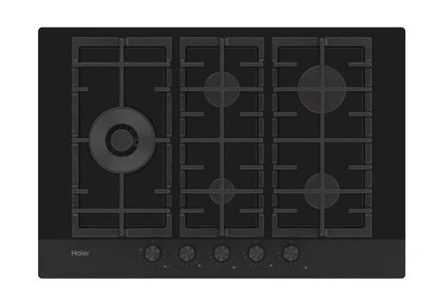 Placa a Gás Haier I-Move Series 6 HAVG7WL4HB | 74,5 cm | 5 Zonas | Preto
