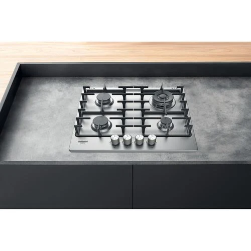 Placa a Gás Hotpoint PPH 60G DF/IX | 58 cm | 4 Zonas | Aço inoxidável - Image 2