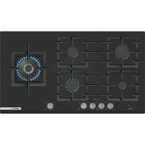 Placa a Gás Natural Bosch PRS9A6H40 Serie 8 | 90 cm | 5 Zonas | Preto
