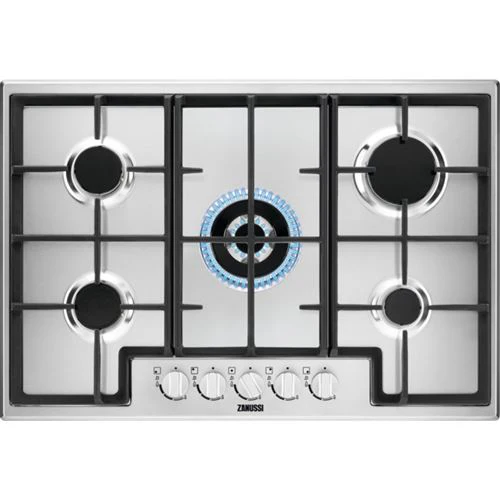 Placa a Gás Zanussi ZGH76524XS | 74,4 cm | 5 Zonas | Aço inoxidável