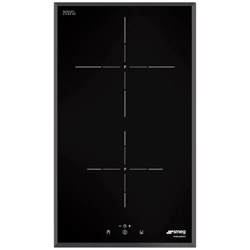 Placa de Indução Smeg Universal SI5322B | Elétrica | 30 cm | 2 Zonas | Preto