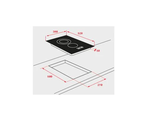 Placa de Indução Teka IRF 3200 | Elétrica | 30 cm | 2 Zonas | Preto - Image 2