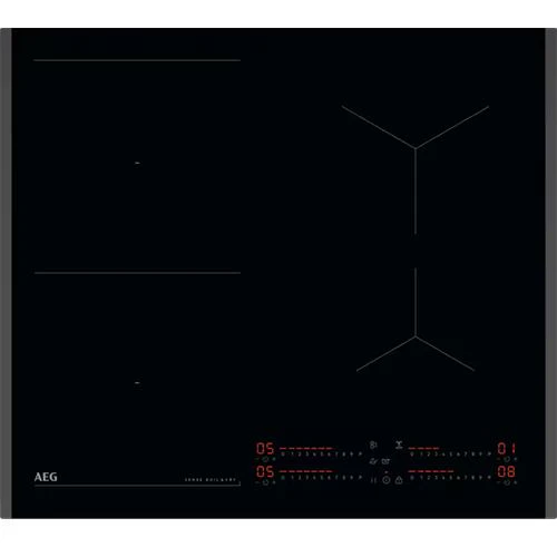 Placa de Indução AEG TI64IB30FB Série 8000 Sense Boil&Fry | Elétrica | 59 cm | 4 Zonas | Preto