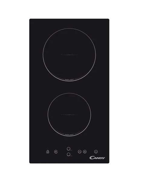 Placa de Vitrocerâmica Candy Timeless CDH 30 | Elétrica | 28.8 cm | 2 Zonas | Preto