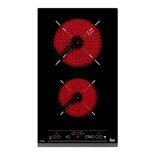Placa de Vitrocerâmica Teka TR 3220 | Elétrica | 30 cm | 2 Zonas | Preto