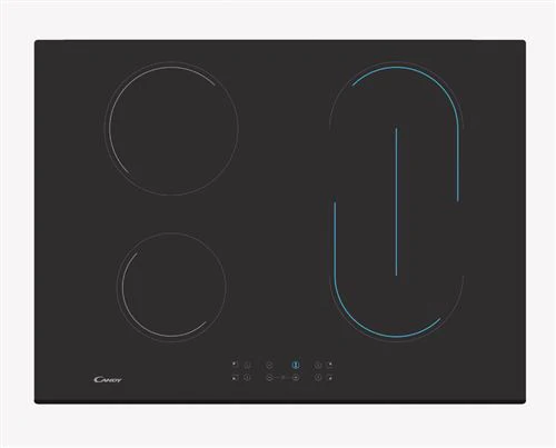 Placa de Vitrocerâmica Candy Timeless CH74BVT | 70 cm | 4 Zonas | Preto