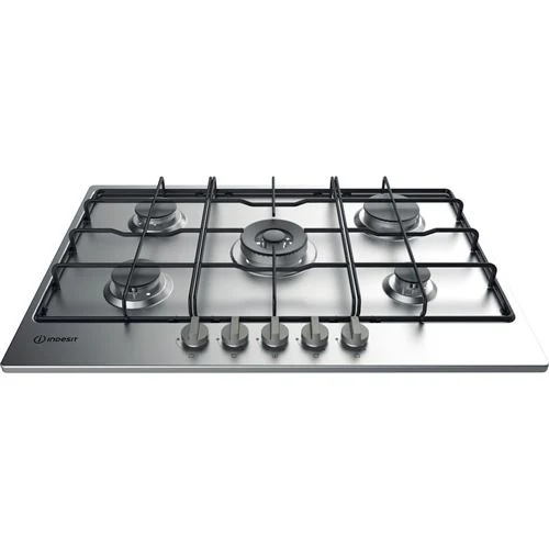 Placa a Gás Indesit THP 752 W/IX/I | 73 cm | 5 Zonas | Aço inoxidável