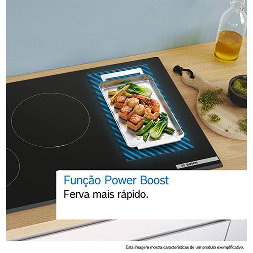 Placa Vitrocerâmica Bosch PKF631FP3E Serie 6 | Elétrica | 59,2 cm | 4 Zonas | Preto - Image 4