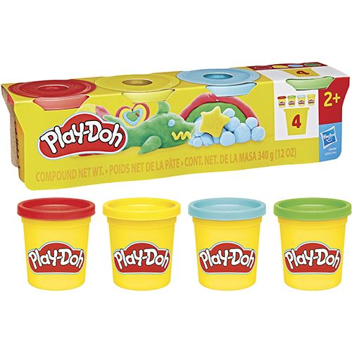 Plasticina Play-Doh - Pack de 4 Potes - Hasbro - Envio Aleatório - Image 4