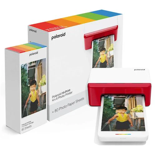 Pack Impressora Fotográfica Portátil Polaroid Hi-Print 4x6 + 80 Folhas