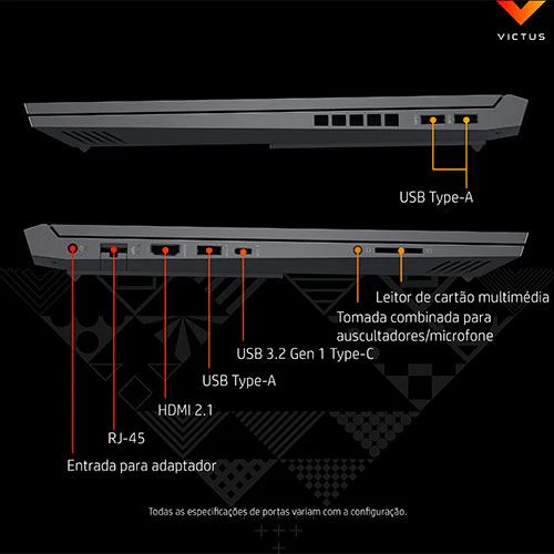Computador Portátil Gaming Victus 16-e0019np | 16,1'' | GeForce RTX 3050 | Ryzen 5 5600H | 8GB | 512GB SSD - Image 5