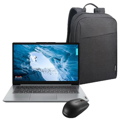 Computador Portátil Lenovo IdeaPad 1 14IGL7 | 14'' | Celeron N4120 | 4GB | 128GB eMMC | Rato Lenovo + Mochila Lenovo + Microsoft® 365 Personal