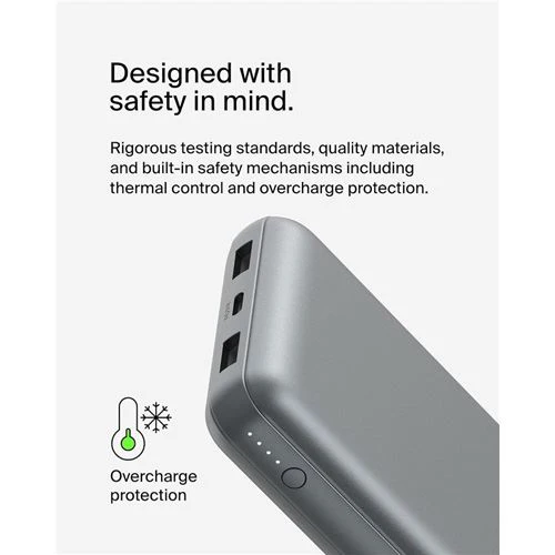 Powerbank 2x USB+USB-C Belkin BoostCharge - 20000 mAh - 15W - Cinzento - Image 12