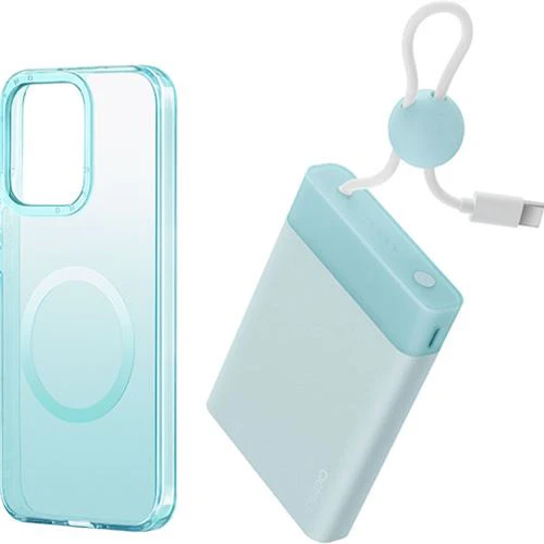 Powerbank+ Capa Magnética OPPO para Reno 14 Plus - Azul / Branco