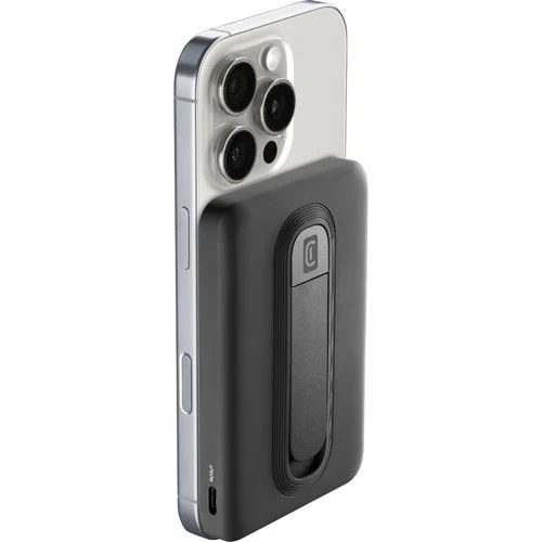 Powerbank Magnético Qi2 Cellularline Mag Stand 5000 mAh - Preto - Image 2
