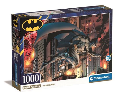 Puzzle Compact Box DC Comics: Batman - 1000 Peças - Clementoni