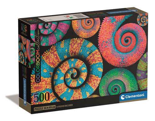 Puzzle Compact Colorboom Collection: Curly Tails - 500 Peças - Clementoni
