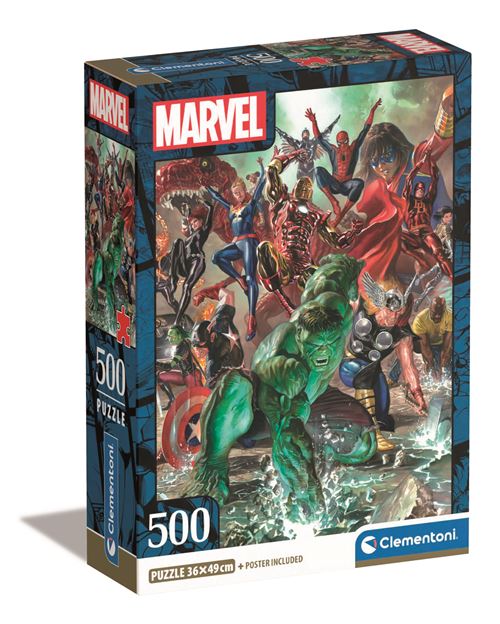 Puzzle Compact Marvel: Avengers - 500 Peças - Clementoni