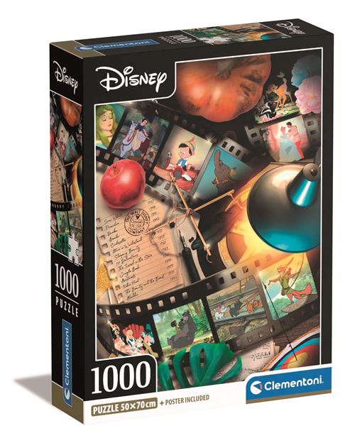 Puzzle Disney Movie Classics Illustrato - 1000 Peças - Clementoni