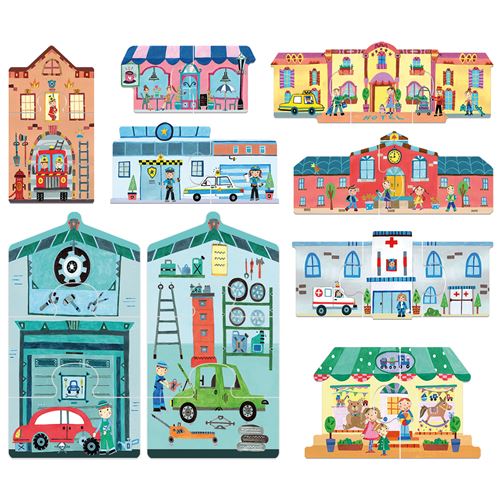 Puzzle Dupla Face - 10 Puzzles What´s in My City? - Ecoplay | Sig Toys - Image 2