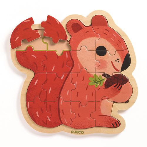 Puzzle Esquilo em Madeira - Djeco | Nature & Découvertes
