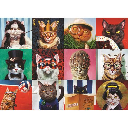 Puzzle Eurographics: Funny Cats - 1000 Peças | Inclui Póster - Sig Toys - Image 2