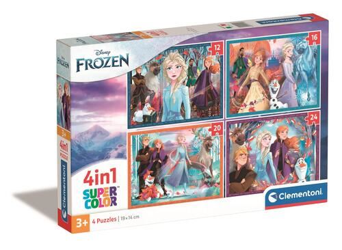 Puzzle Super Color 4 em 1: Disney Frozen - Clementoni