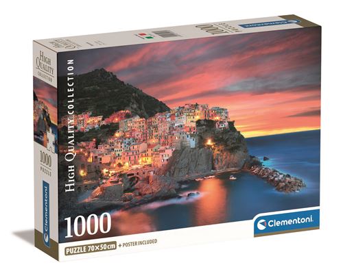 Puzzle High Quality Collection Compact: Manarola - 1000 Peças - Clementoni