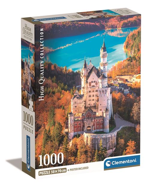 Puzzle High Quality Collection Compact: Neuschwanstein - 1000 Peças - Clementoni