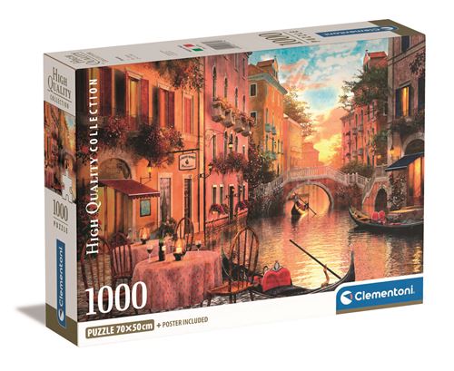 Puzzle High Quality Collection Compact: Venezia - 1000 Peças - Clementoni
