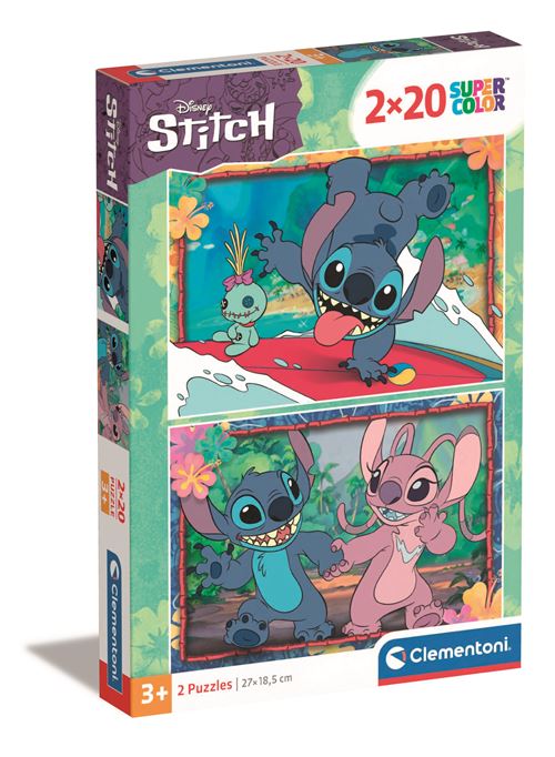 Puzzle Super Color 2x20 Disney Stitch - Clementoni