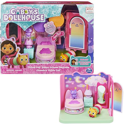 Quarto de Dormir Gabby's Dollhouse -  Doces Sonhos Pillow Cat - Spin Master