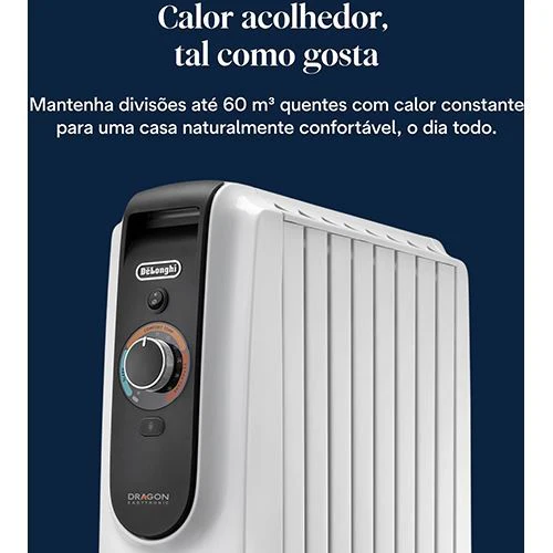 Radiador a Óleo Delonghi TRD50820 | 2000 W | 8 Elementos | Preto e Branco - Outlet - Grade A - Image 2