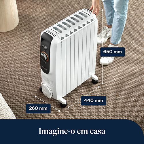 Radiador a Óleo Delonghi TRD50820 | 2000 W | 8 Elementos | Preto e Branco - Outlet - Grade A - Image 8