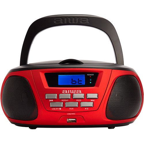 Rádio CD Bluetooth Aiwa BBTU-300RD - Vermelho | Preto - Image 4