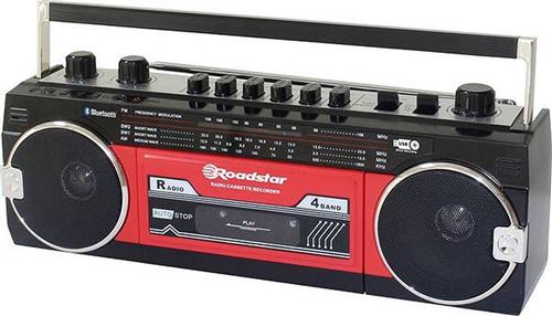 Rádio Portátil K7 Roadstar RCR-3025EBT/RD Vermelho