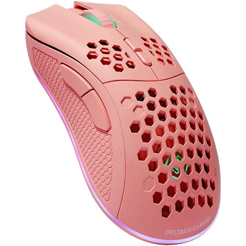 Rato Gaming Wireless Deltaco PM80 - Rosa - Image 2