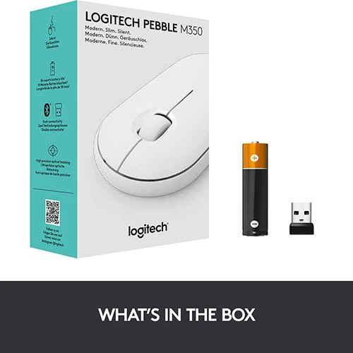 Rato Wireless Logitech Pebble M350 - Branco - Image 9