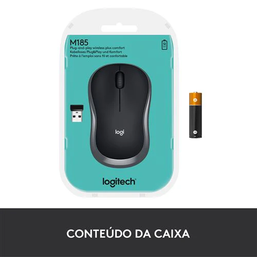Logitech Rato Wireless M185 (Cinzento) - Image 11